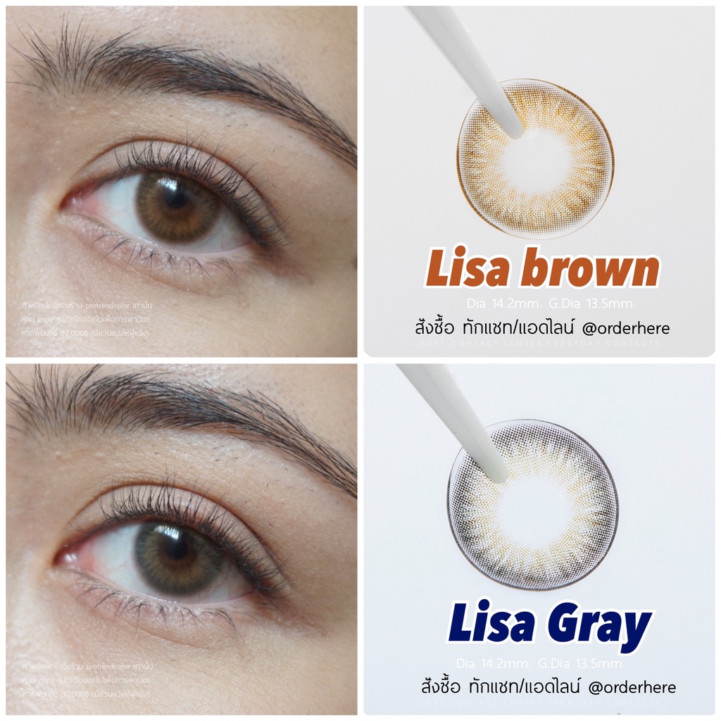 คอนแทคเลนส์ Protrendcolor รุ่นLisa (14.2mm.)