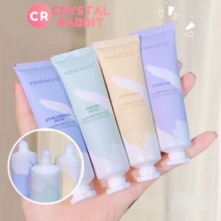 CRYSTAL RABBIT ครีมบำรุงมือวาสลีนต่อต้านการอบแห้งนมแพะมอยซ์เจอไรเซอร์มอยซ์เจอไรเซอร์ไม่เหนียวเหนอะหนะ