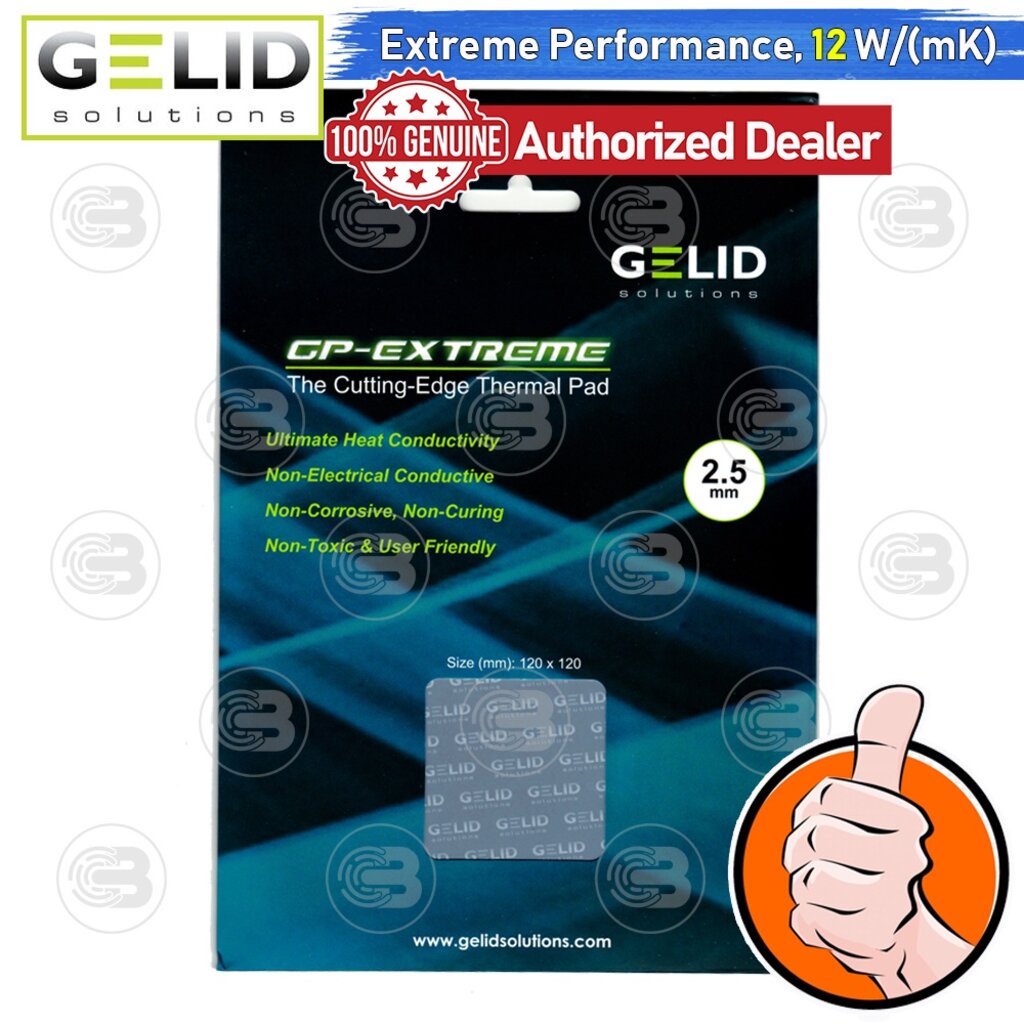 [CoolBlasterThai] GELID GP-EXTREME Thermal Pad 120x120x2.5 mm./12.0 W/mK (TP-GP01-S-F)