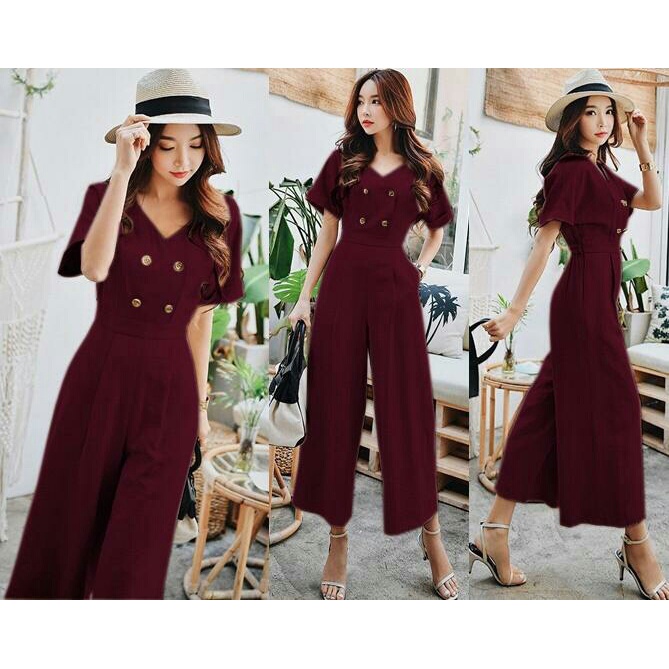 Sinorita Jumpsuit - ชุด Twiscone จั๊มสูท Playsuit เรียบหรู สวมใส่สบาย CAN