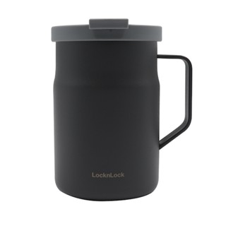 FREEHOME กระติกสุญญากาศ LOCKNLOCK METRO MUG 475 มล. สีเทา แก้วเก็บความเย็น แก้วเก็บความร้อน