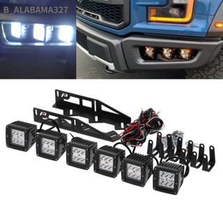 Alabama327 ไฟตัดหมอกรถยนต์ Led 24W Ip67 พร้อมตัวยึด สําหรับ Ford F‐150 Raptor 2017‐2020 6 ชิ้น