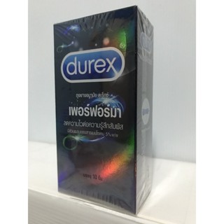 ถุงยาง Durex Performa Pack (ดูเร็กซ์ เพอร์ฟอร์มา) มีสารชะลอหลั่ง ขนาด 52.5 มม. มี 10 ชิ้น