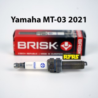 หัวเทียน BRISK PREMIUM RACING แกนเงิน Yamaha MT-03 2021 Spark Plug (SY21RC) รองรับทุกน้ำมัน Made in EU