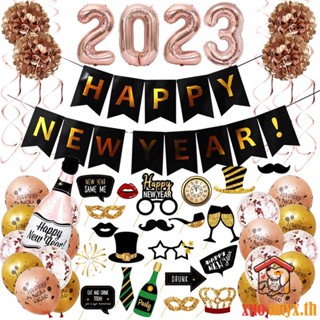 ป้ายแบนเนอร์ happy new year สําหรับตกแต่งเค้ก 2023