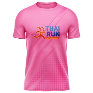 [Code Ac2gy6 ] เสื้อสเวตเตอร์ แขนสั้น คอกลม พิมพ์ลาย Thai Run สไตล์คลาสสิก