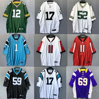 เสื้อกีฬาแขนสั้น คอวี ปักลายทีมชาติฟุตบอล NFL Jersey สไตล์ยุโรป และอเมริกา พลัสไซซ์