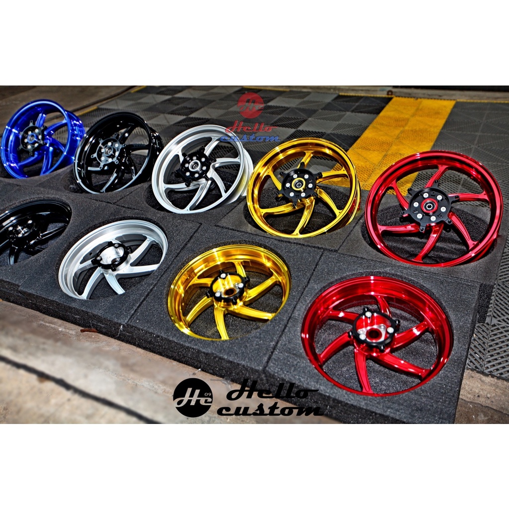 ชุดล้อ หน้าหลัง CNC Forza 350 2019-2025 ล้อ Forza350 ทั้งแบบไดร์สี และ สีพาวเดอร์โค้ท (Powder Coating)