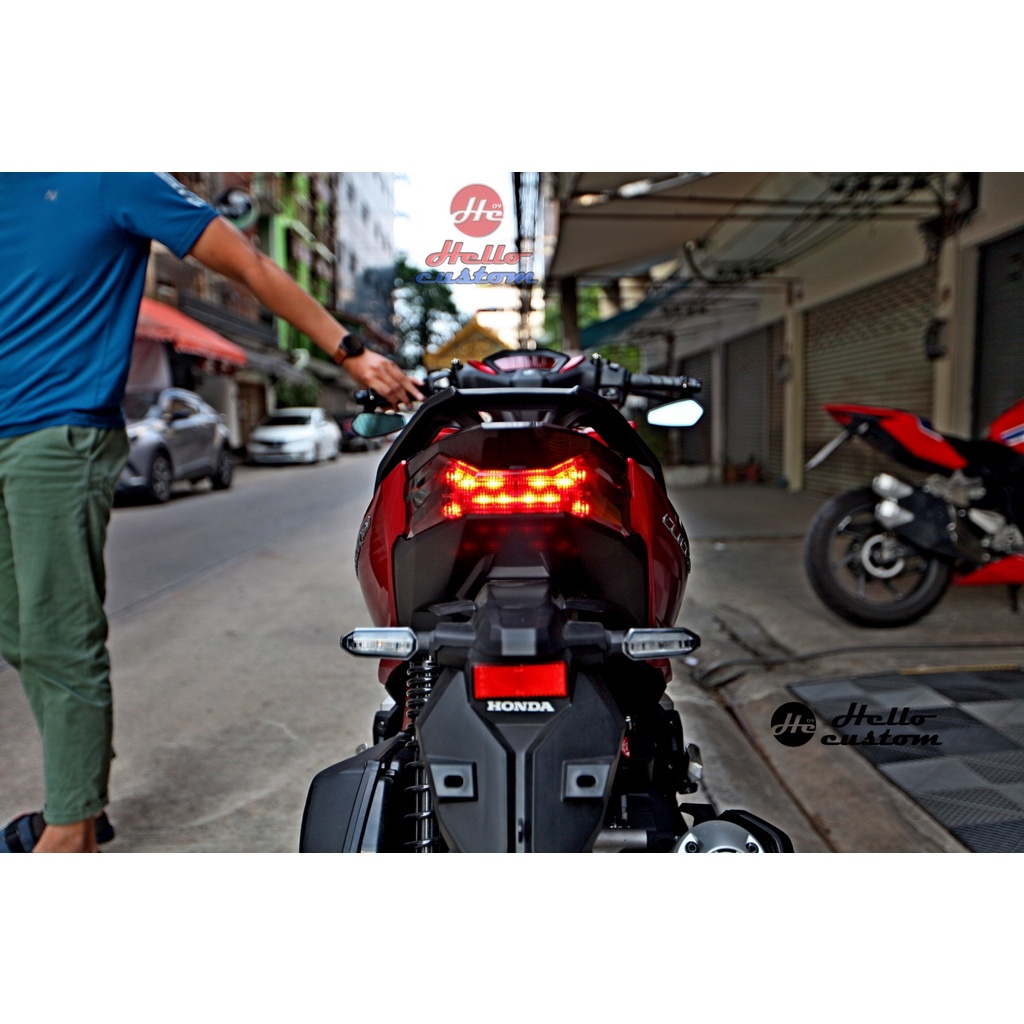 กรอบไฟท้าย สีสโมค / สีใส Click 160 (ใส่แทนของเดิม) CLICK160 เท่านั้น ครอบไฟท้าย - รูปที่ 3