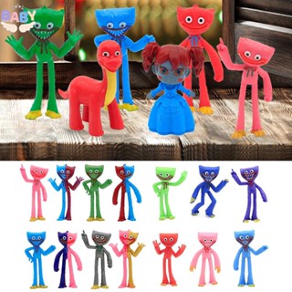 โมเดลฟิกเกอร์ Huggy Wuggy Cake Topper Figurines Safe Sausage Monster ของเล่นสําหรับเด็ก SHOPCYC5845