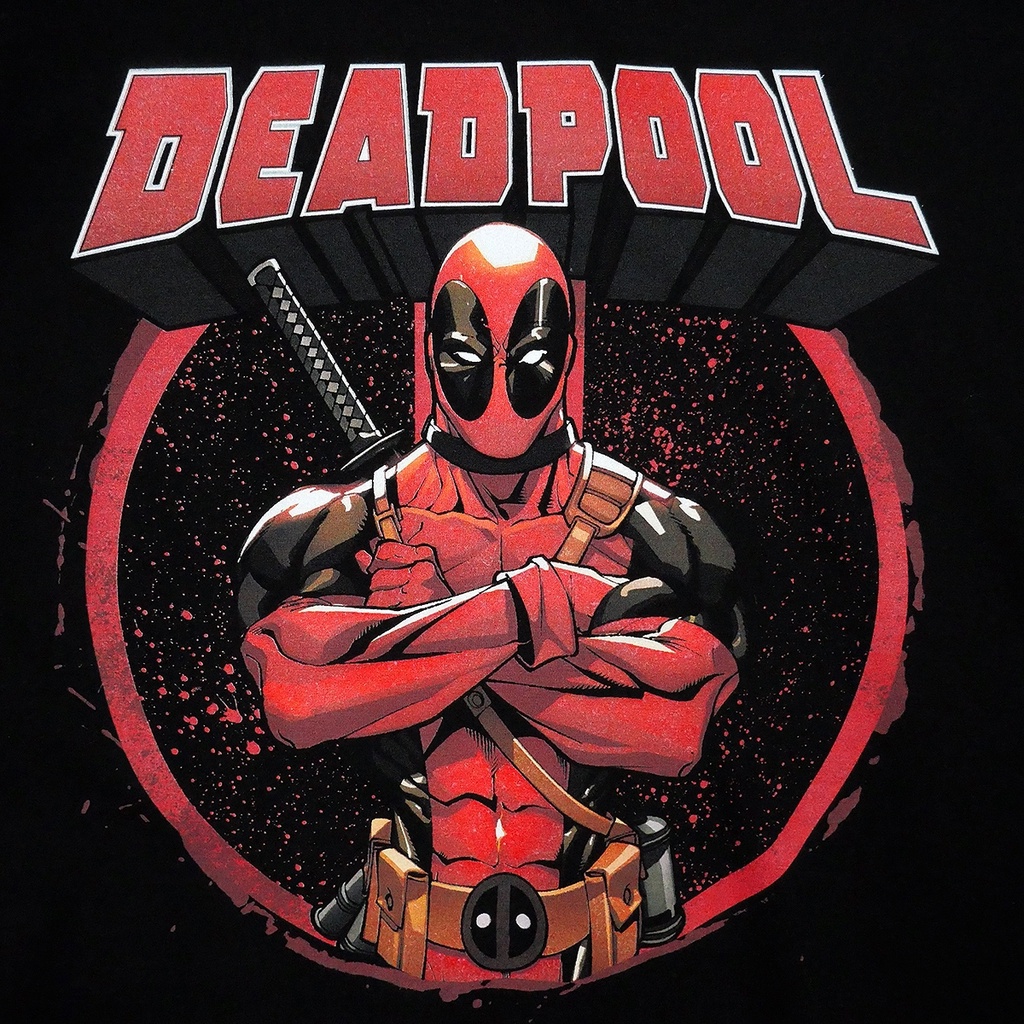 Power 7 Shop เสื้อยืดการ์ตูน มาร์เวล เสื้อยืด DEADPOOL ลิขสิทธ์แท้ MARVEL COMICS T-SHIRTS (MVX-320) — صورة 2