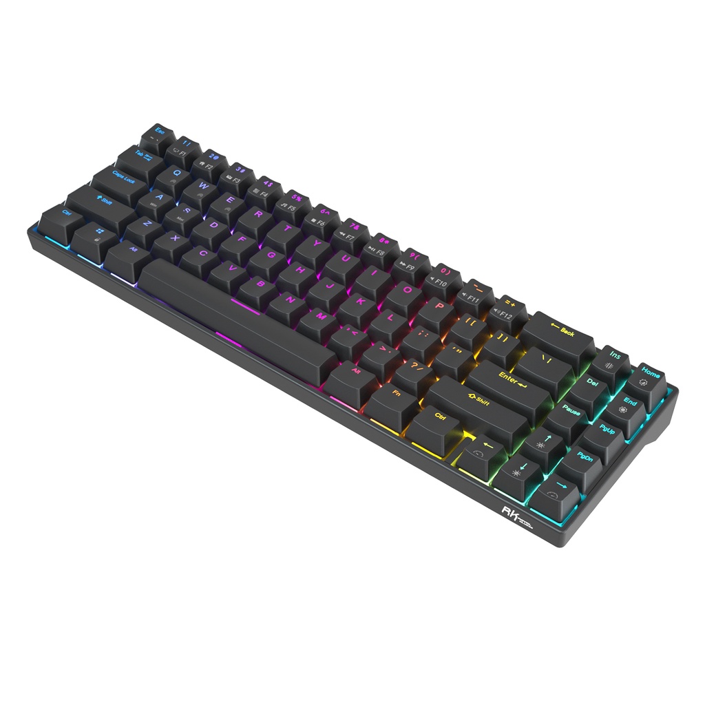 ภาพใหญ่: Royal Kludge RK71 บลูทู ธ 5.0 USB C โหมดคู่ 60% RGB Backlit คีย์บอร์ดเกมมิ่งเชิงกล