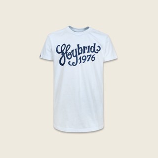 Hybrid T-Shirt Men ไฮบริดเสื้อยืดผู้ชายแขนสั้น สีขาว(white)MTS-1340-WH