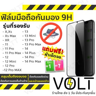 ฟิล์มกันมอง privacy glass ฟิล์มกระจก กันเสือก คลุมเต็มจอ มีทุกรุ่น สำหรับ iOS phone 14 / 13 / 12 / 11 / X / XR / XS