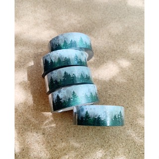 ❄️ SNOW FOREST GREEN PINE WASHI TAPE XMAS CHRISTMAS ❄️ ต้นสน คริสต์มาส วาชิเทป เทป หิมะ ป่า