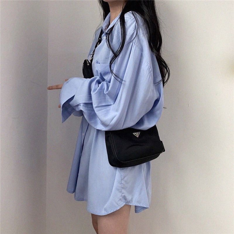 พร้อมส่ง  เสื้อเชิ้ตแขนยาว  S-5XL   โอเวอร์ไซต์ มีไซต์คลุมกันแดด ใส่ทำงาน