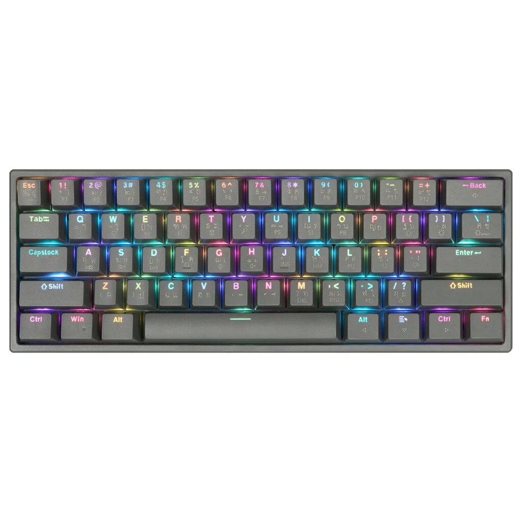 คีย์บอร์ดเกมมิ่ง Tsunami Outemu MK-68 Pro 60% Compact Mechanical Keyboard รับประกันสินค้า 2 ปี Cemen