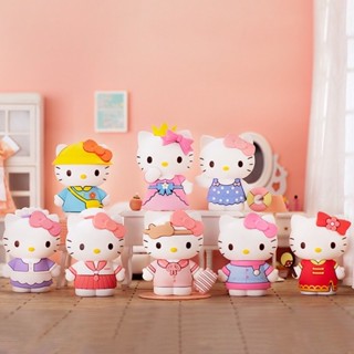 Hello Kitty Blind Box  8 Different Suit in Pink Box กล่องสุ่ม คิตตี้ 8 ตัว PVC TOY 7 cm (ราคา/ตัว)