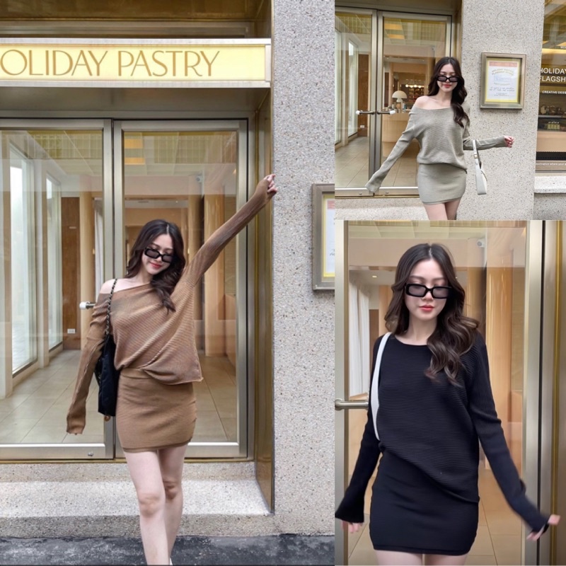 ora.ppshop **เดรสเซ็ต** เสื้อ กระโปรง