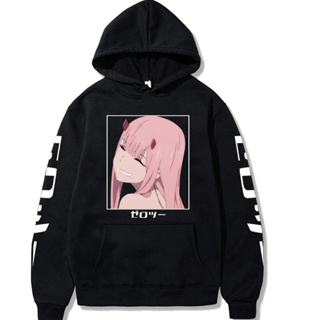 Jxlq เสื้อกันหนาว มีฮู้ด ผ้าฝ้ายแท้ ลาย Zero Two Darling In The Franxx พลัสไซซ์ ของขวัญวันเกิด สําหรับผู้ชาย YQ