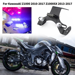 Ljbkoall ตัวยึดป้ายทะเบียนรถจักรยานยนต์ พร้อมไฟ LED สําหรับ Kawasaki Z1000 2010-2017 2013 2014 2015 2016 Z1000SX