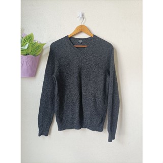 UNIQLO เสื้อไหมพรม ผ้าWOOL สีดำ นุ่มๆ Size L รอบอก 36 นิ้วค่ะ