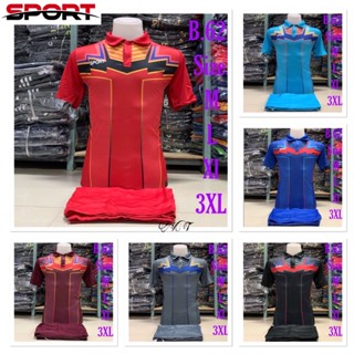 ชุดเสื้อ+กางเกงsport คอปกแขนสั้น ชุดออกกำลังกาย ชุดบอล ชุดวอลเลย์บอล