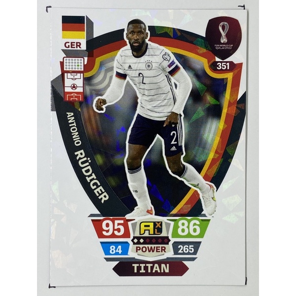 การ์ดนักฟุตบอล Antonio Rudiger ฟุตบอลโลก world cup 2022 การ์ดสะสม Germany การ์ดนักเตะ เยอรมัน เยอรมน
