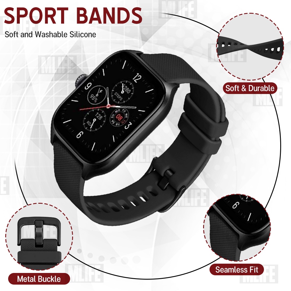 MLIFE - สายนาฬิกา 20 มม. Amazfit GTS 4 / 4 Mini / 3 / 2 / 1 20มิล เคส กระจก สายชาร์จ - Xiaomi GTS4 / GTS3 / GTS2 20mm