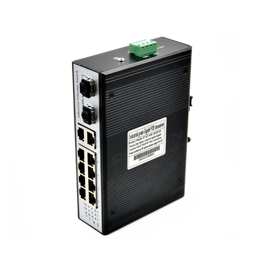 Gigabit Industrial Switch 8 Port + 2GE + 2 SFP (ประกัน 1 ปีเต็ม)