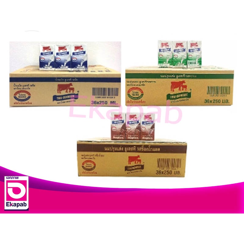 นมUHT ไทย-เดนมาร์ค 180มล. ยกลัง 36กล่อง