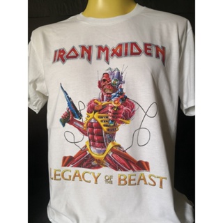 เสื้อยืดเสื้อวงนำเข้า Iron Maiden Legacy of the Beast Heavy Metal Kiss Lisa Blackpink Style Vitage T-Shirt Gildan_35