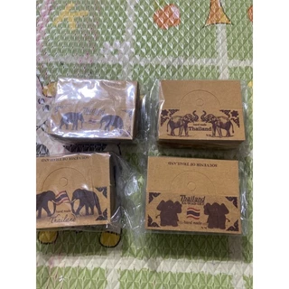 หัวกระดาษ ช้าง ไทย ติด หัวถุง สีน้ำตาล ขนาด 6.5 × 5 เซนติเมตร 1 ก้อนมี 100 ใบ