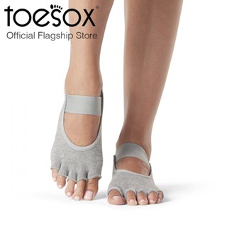 ToeSox โทซอคส์ ถุงเท้ากันลื่นแยกนิ้วแถบคาด รุ่น Mia เปิดนิ้วเท้า