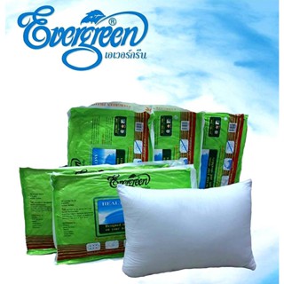 หมอนหนุนสูญญากาศEVERGREEN ใยสังเคราะห์ สีขาว ขนาดมาตรฐาน 19x29 นิ้ว