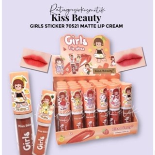 ⚡FLASH SALE⚡♡พร้อมส่ง LIP GLOSS KISS BEAUTY GIRLS NO 70521-03 (24pcs in a box)