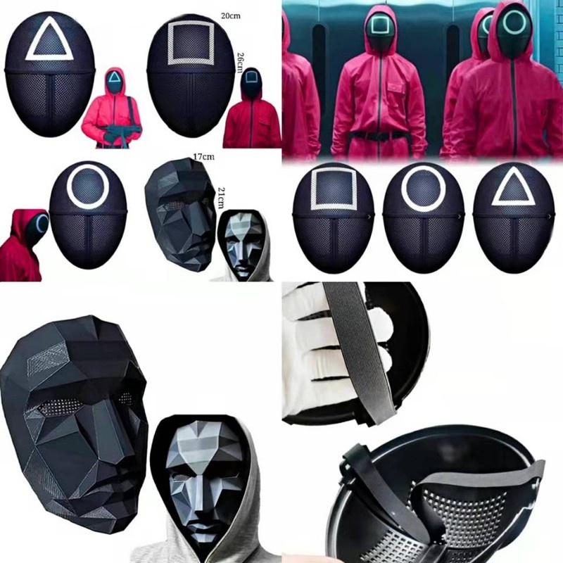 Future Market Squid Game Mask Costume for Kids Squid Game Boss Mask