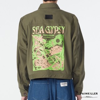 PAINKILLER เพนคิลเลอร์ เสื้อแจ็คเก็ต เสื้อแขนยาว เสื้อผ้าผู้ชาย / SEA GYPSY CROPPED JACKET / รุ่น 07-0-0602 (AW22)