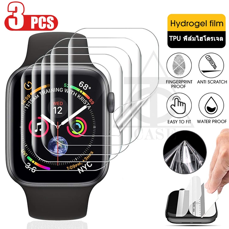 For Apple Watch ฟิล์มกันรอย เต็มจอ ลงโค้ง สำหรับ Apple Watch Series 1 2 3 4 5 6 7 8 utral ขนาด 49/45/44/42/41/40/38mm