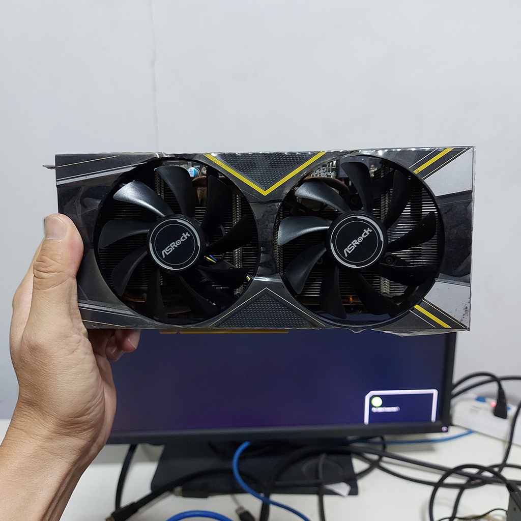 การ์ดจอ VGA ASROCK CHALLENGER RX 5600 XT GDDR6 6GB (มือสอง)