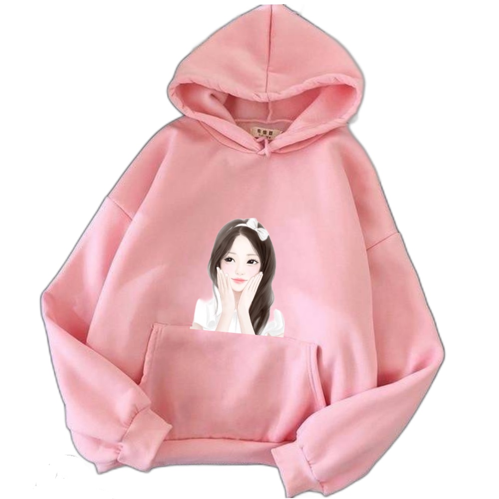 Zepeto Cherry Bell เสื้อกันหนาวมีฮู้ดเด็กผู้หญิงอายุ 5-15 ปี