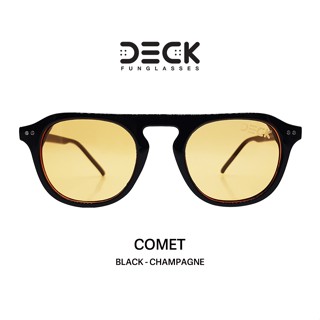 DECK แว่นตากันแดด รุ่น COMET-BLACK-CHAMPAGNE ของแท้ ประกันศูนย์ 1ปี