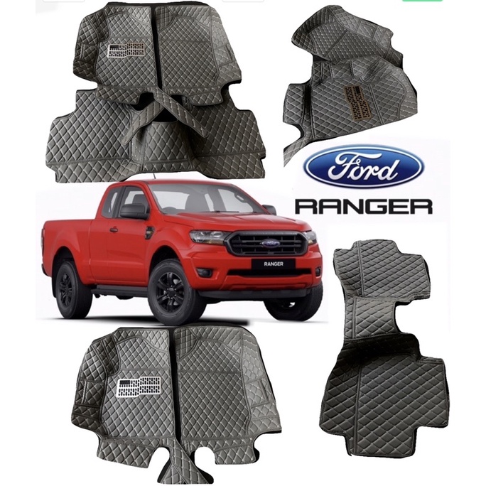 Ford Ranger CAB ปี2012-2021(โฉมก่อนNextGen) ( พรมคัดเกรดหนังวัสดุเลือกใช้เป็นหลังหนาม)