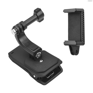 UURIG Backpack Shoulder Strap Mount Quick Clip Mount with Phone Holder Replacement for   10/9/8/7 Xiaomi Insta360 Action Camera for iPhone Samsung Huawei Smartphone