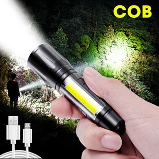 ไฟฉายฉุกเฉิน LED 8 Cob 3 เกียร์ โฟกัสทางไกลได้ ชาร์จเร็ว กันน้ํา สําหรับตั้งแคมป์กลางแจ้ง