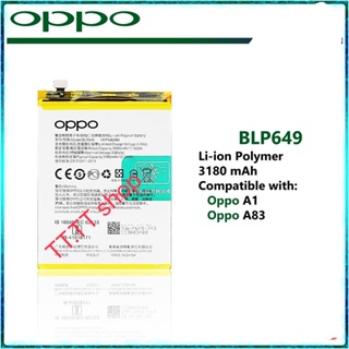 แบตเตอรี่ Battery oppo A83 model BLP649 แบต ใช้ได้กับ oppo A83 3090mAh มีประกัน 3 เดือน