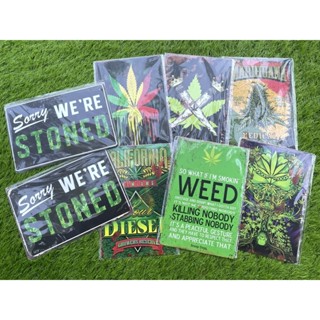 Smoking Metal Tin Signs ป้ายโลหะ สายเขียว 420 Cannabis Lovers Collection Decoration ประดับ ตกแต่ง