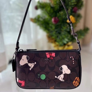 Coach CE707 Coach  X Peanuts Nolita 19 In Signature Canvas With Snoopy Presents Print