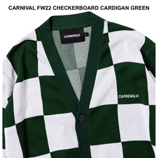 Carnival Checkerborad Cardigan - Green