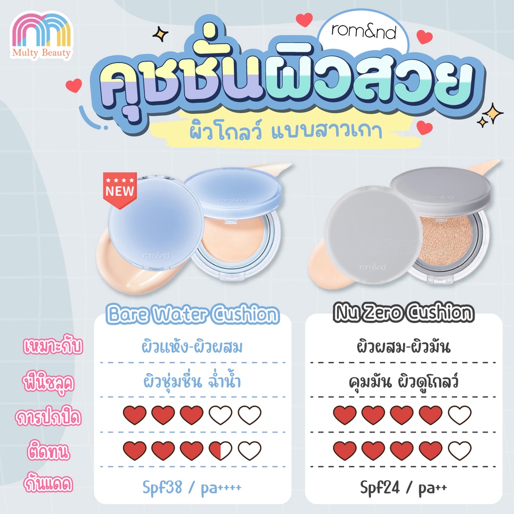 rom&nd كوشن Bare Water خفيف لامع (صالح حتى 09/2026) — صورة 7